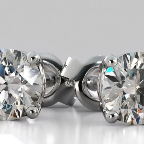 Elegant 6ct Certified Moissanite Silver Stud Earrings - Picture 5 of 8